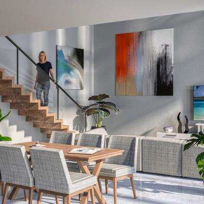 Immobilienrendering Innenraum Wohnzimmer