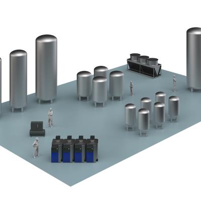 Anlagenrendering Maschinenpark Versorgung