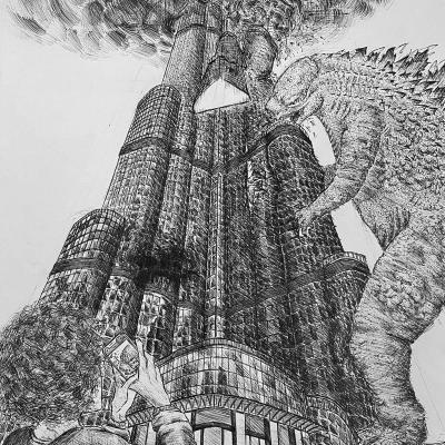 3 Fluchtpunktperspektive Zeichnung Stadt 03